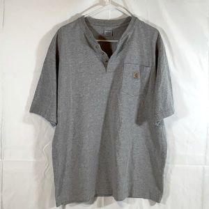 Carhartt Mens Gray Front Pocket Work Shirt Size L